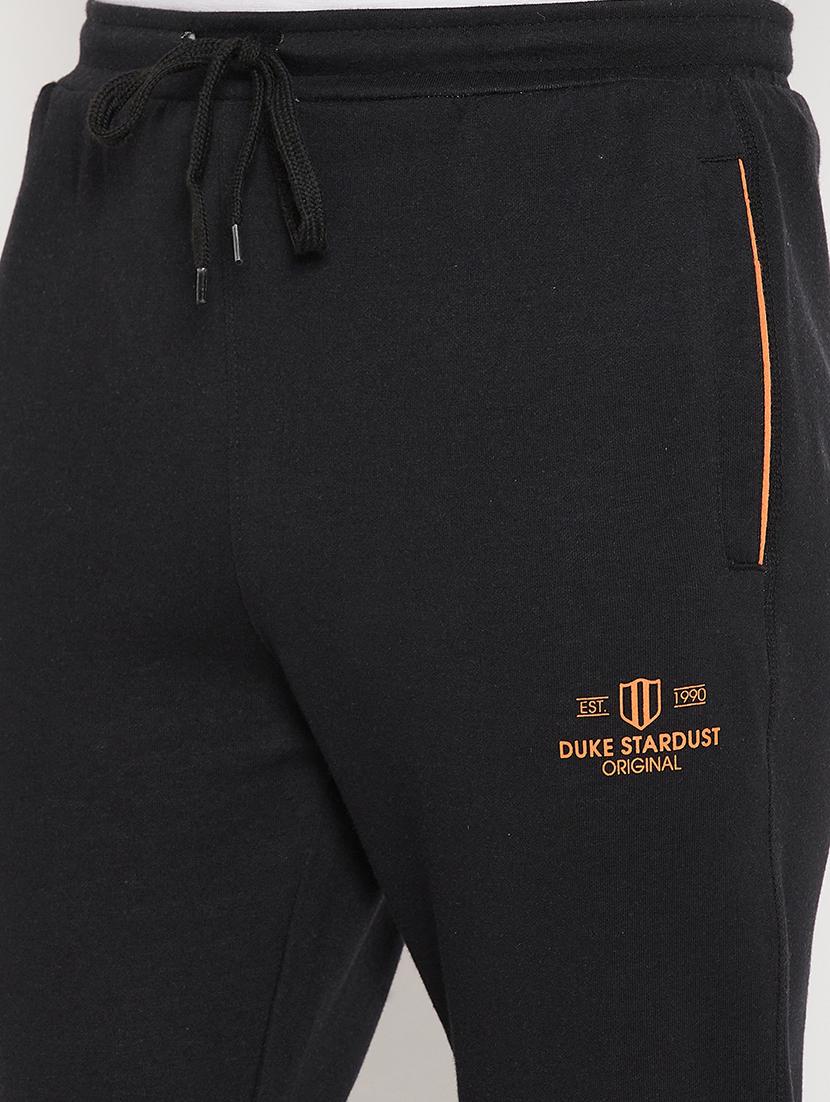 black solid joggers track pant - 18330396 - Standard Image - 4