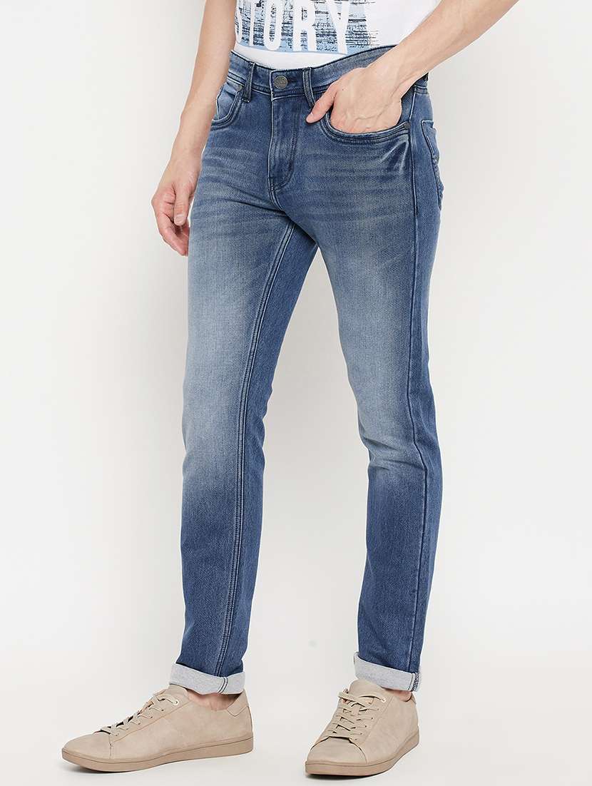 navy-blue light-washed denim jean - 18330405 -  Standard Image - 1