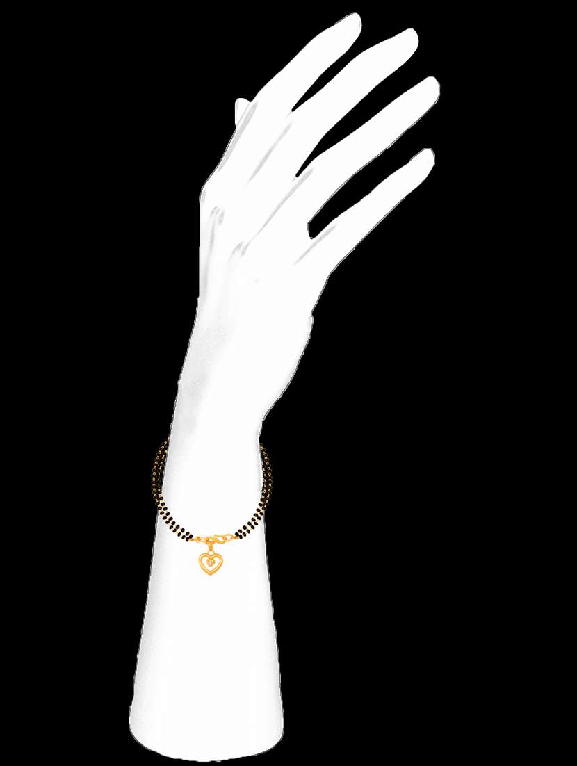 black gold plated beaded bracelet - 18330459 -  Standard Image - 1