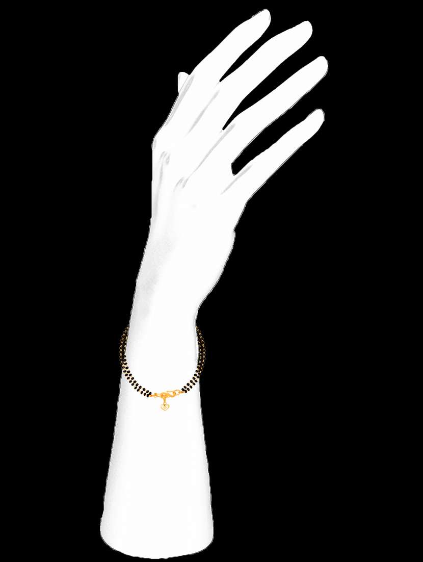 black gold plated beaded bracelet - 18330464 -  Standard Image - 1