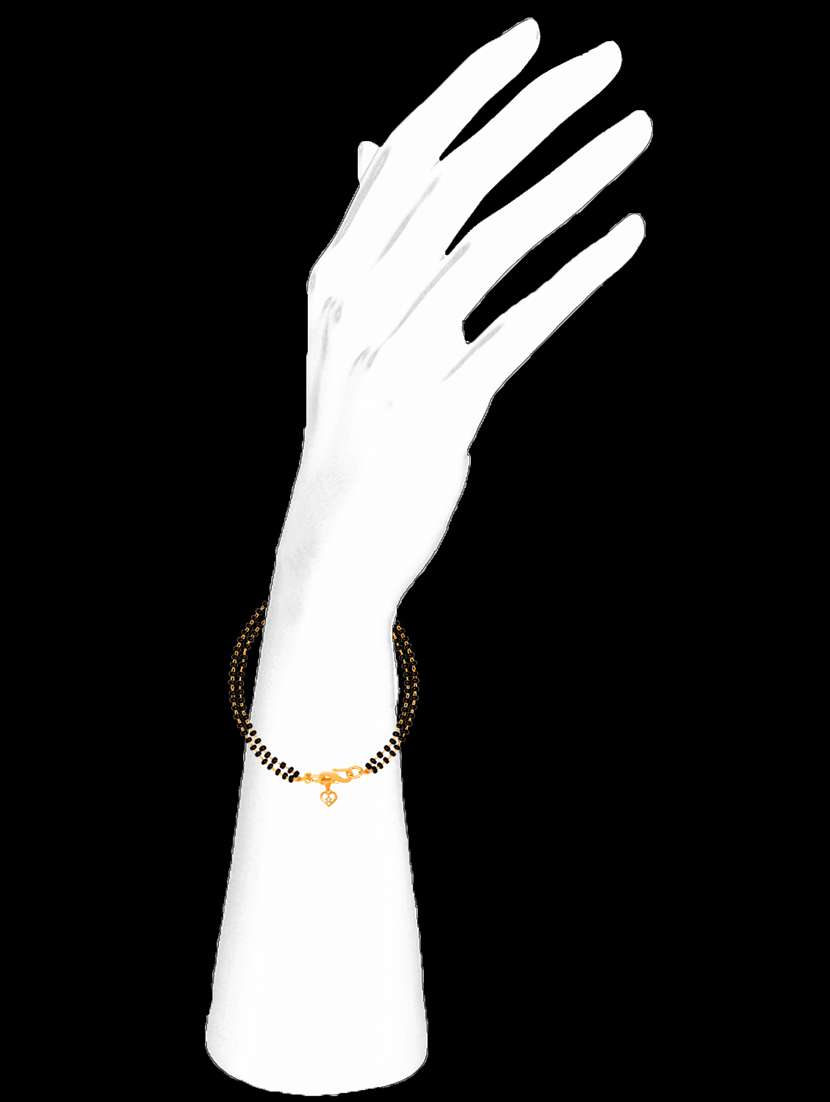 black gold plated beaded bracelet - 18330467 -  Standard Image - 1