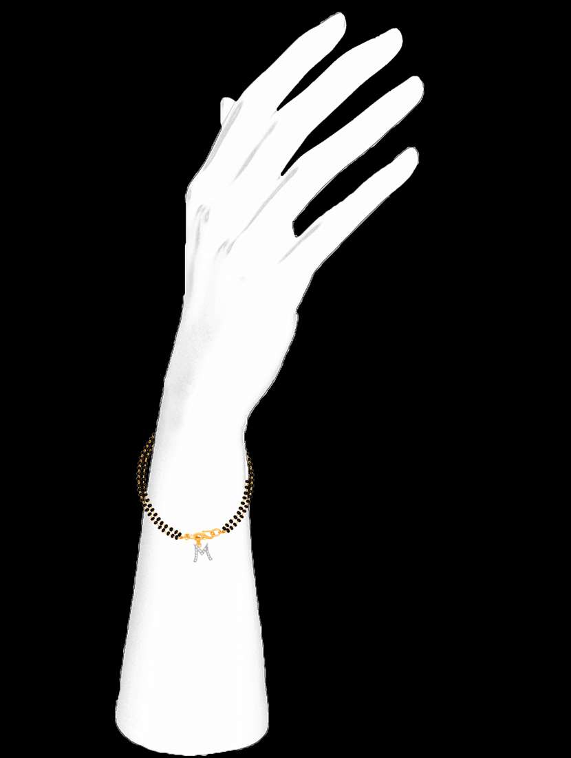 black gold plated beaded bracelet - 18330469 -  Standard Image - 1