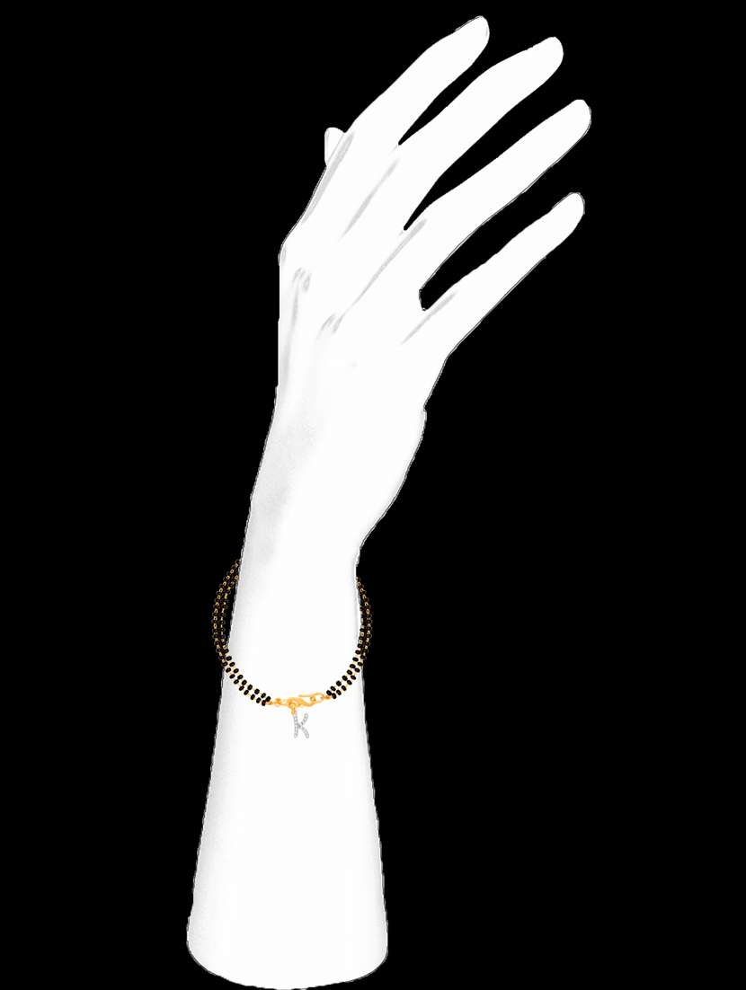 black gold plated beaded bracelet - 18330470 -  Standard Image - 1