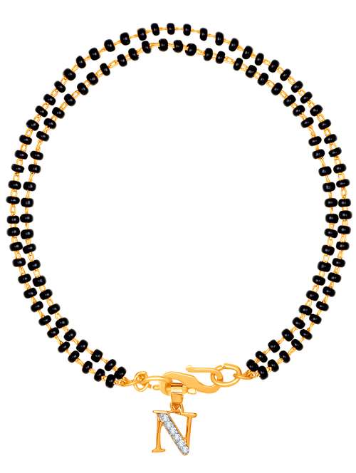 black gold plated beaded bracelet - 18330471 -  Standard Image - 0