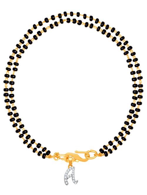 black gold plated beaded bracelet - 18330474 -  Standard Image - 0