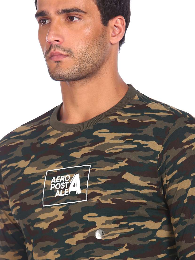 green camouflage printed t-shirt - 18332269 - Standard Image - 4