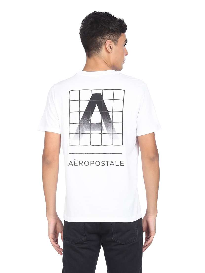 White Back Printed T Shirt