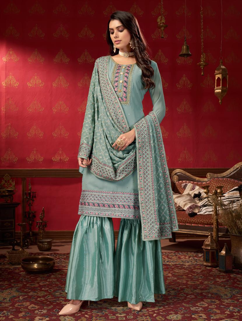 embroidered unstitched suit set - 18333343 - Zoom Image - 0