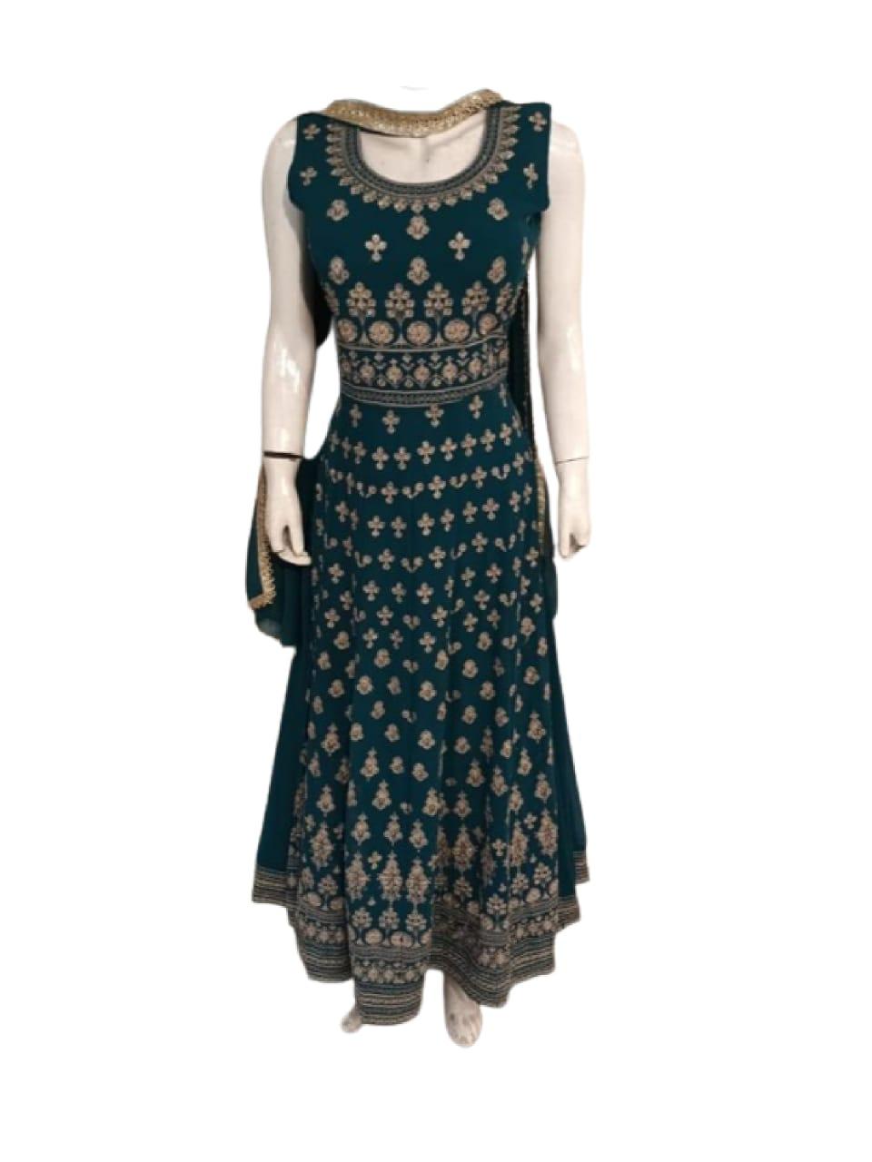 ethnic wear gown with dupatta - 18333434 - Standard Image - 1