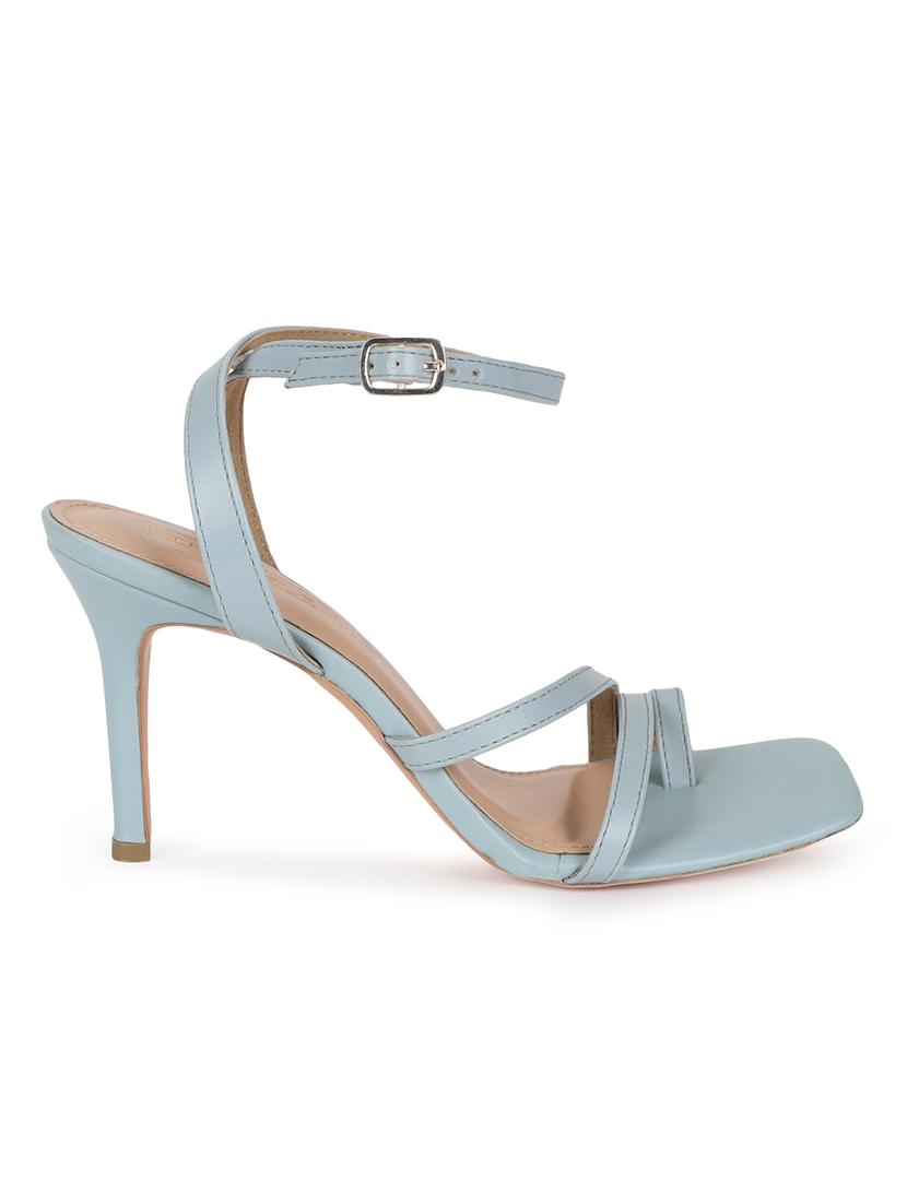 blue pu ankle strap sandals - 18333519 - Standard Image - 1