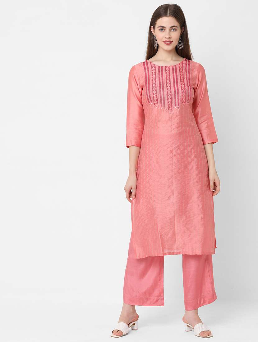straight pant unstitched suit set - 18333563 - Standard Image - 1
