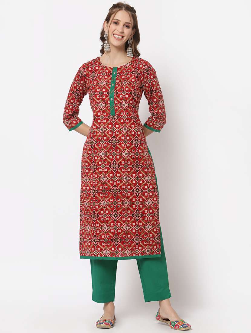 straight pant unstitched suit set - 18333567 -  Standard Image - 1