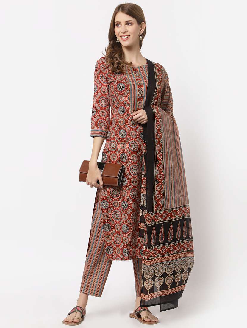 straight pant unstitched suit set