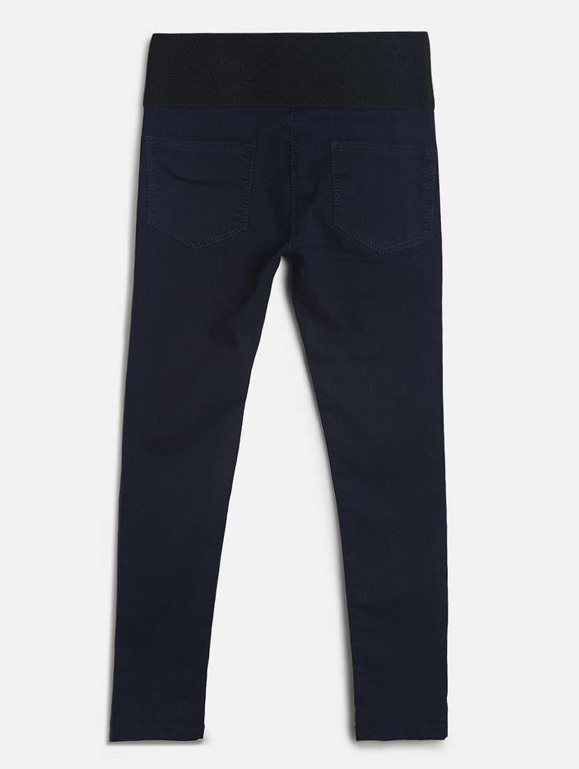 Navy Blue Solid Jegging - 18333792 -  Standard Image - 1