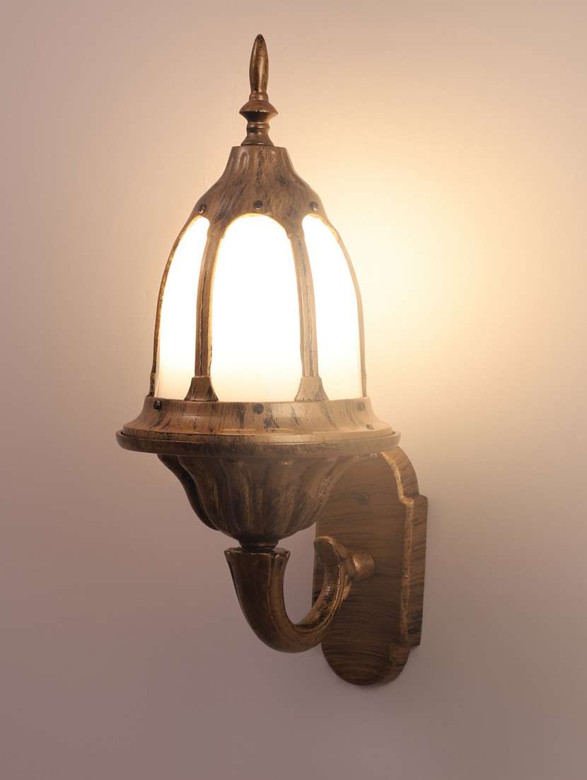 antique brass metal outdoor wall light by jainsons lights- no-42-1w - without bulb