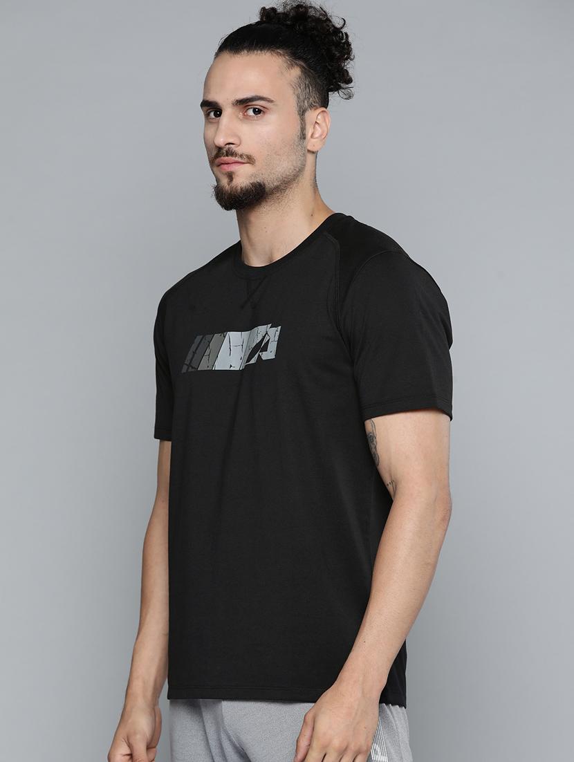 black chest print t-shirt - 18334850 - Standard Image - 1