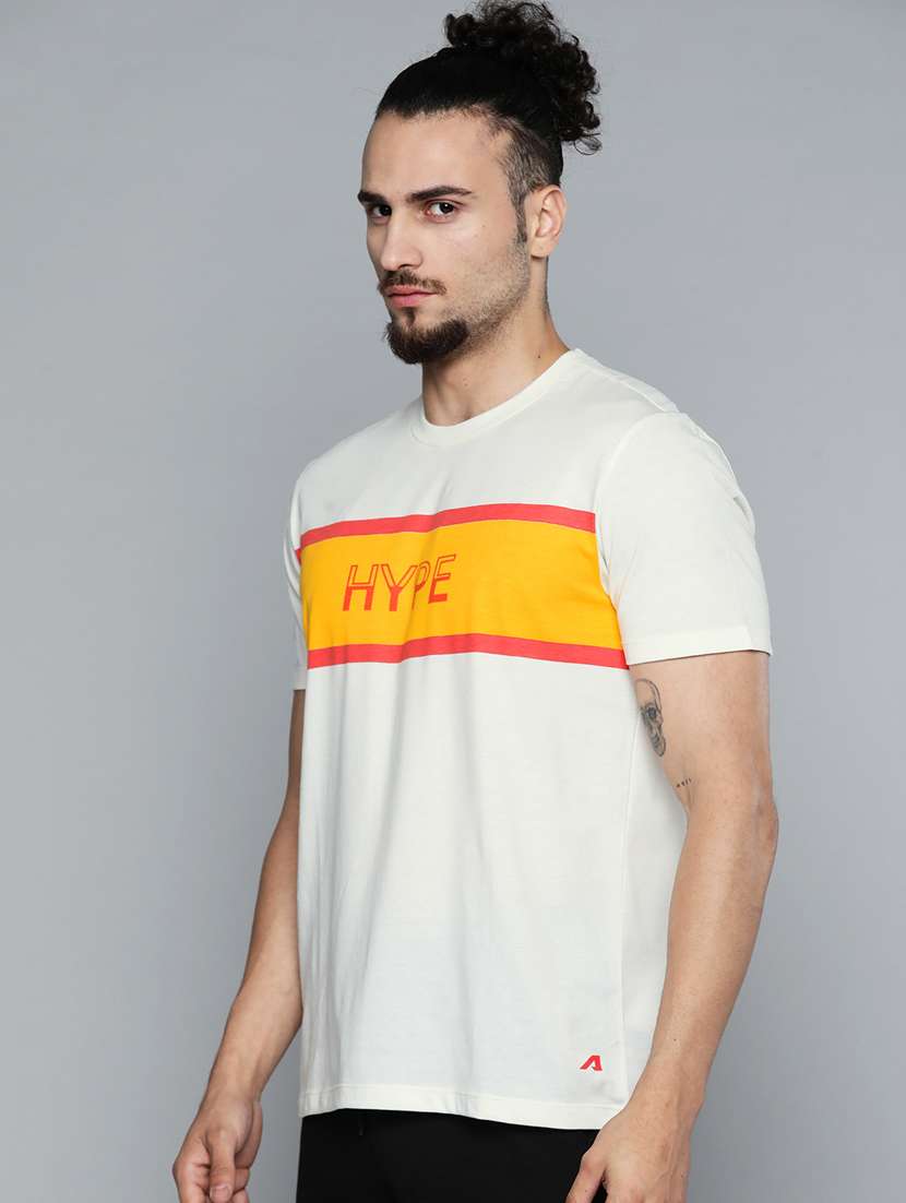 white chest print t-shirt - 18334866 -  Standard Image - 1