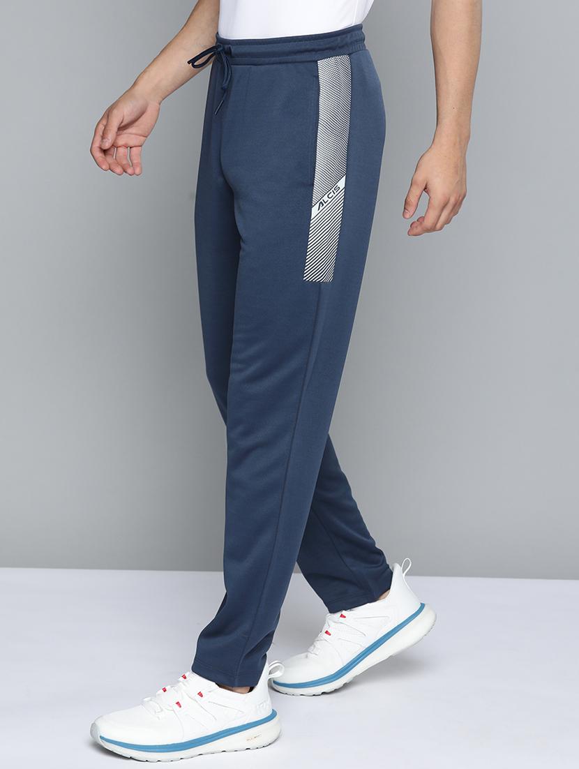 blue  solid  full length track pant - 18334884 -  Standard Image - 1