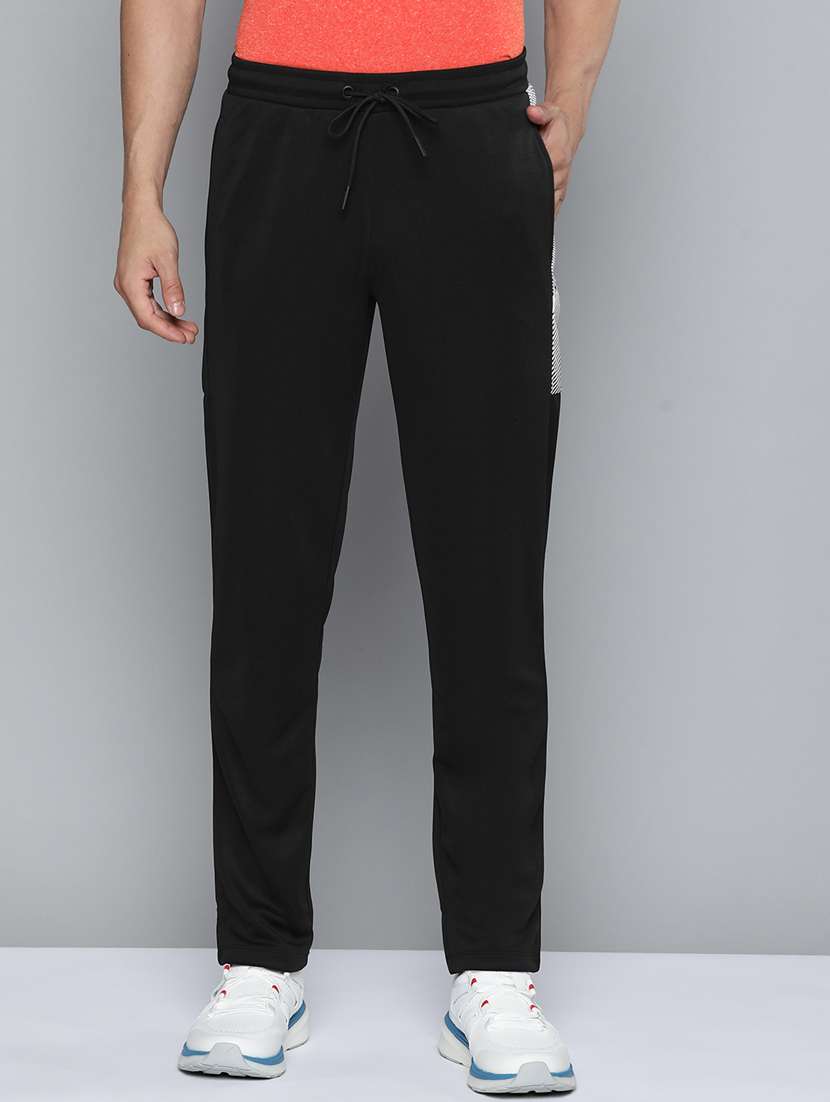 men black solid  full length track pant