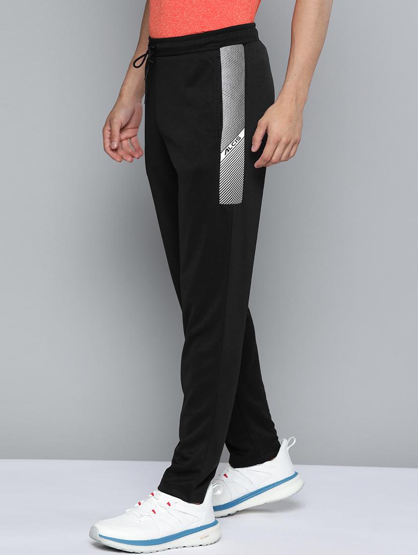 black solid  full length track pant - 18334885 -  Standard Image - 1