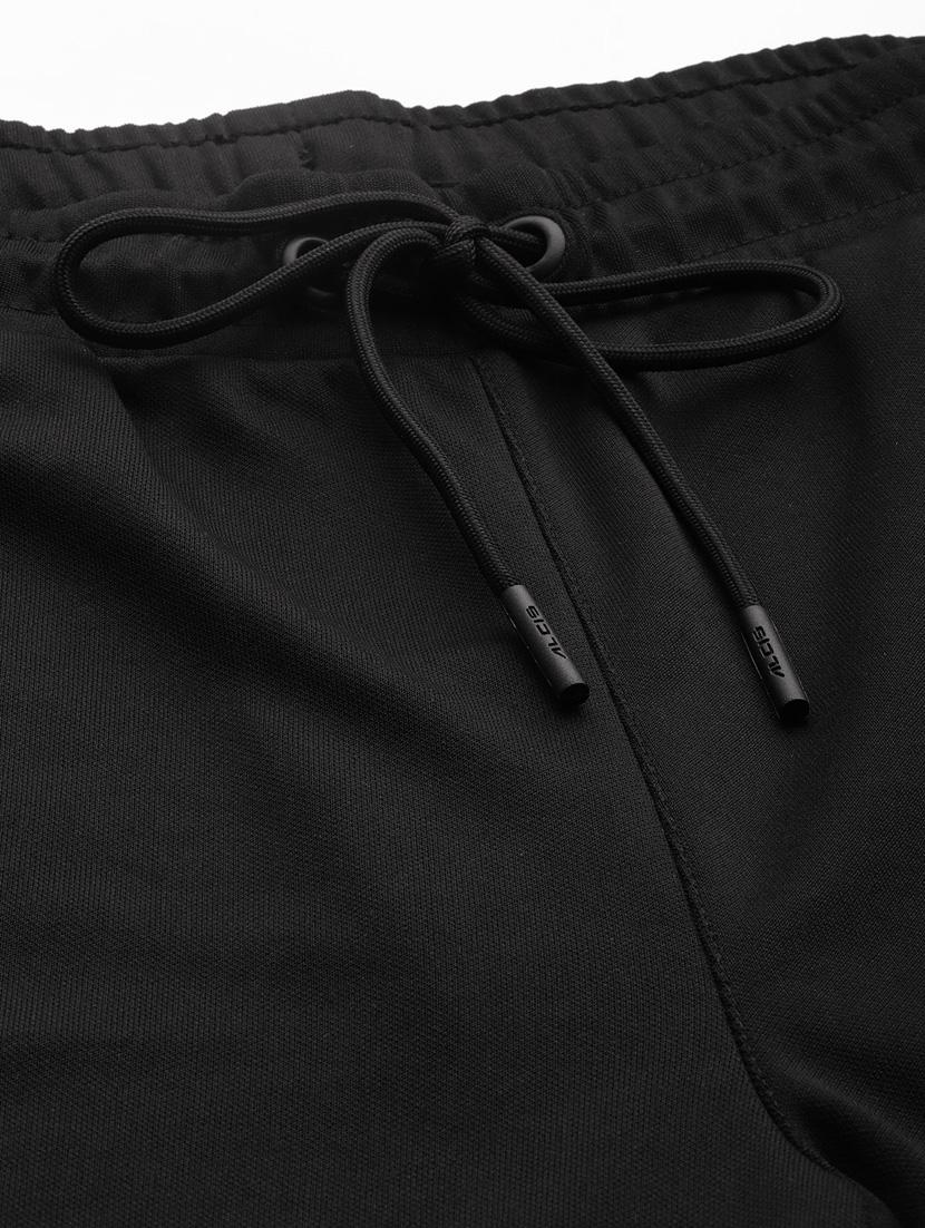 black solid full length track pant - 18334885 - Standard Image - 4