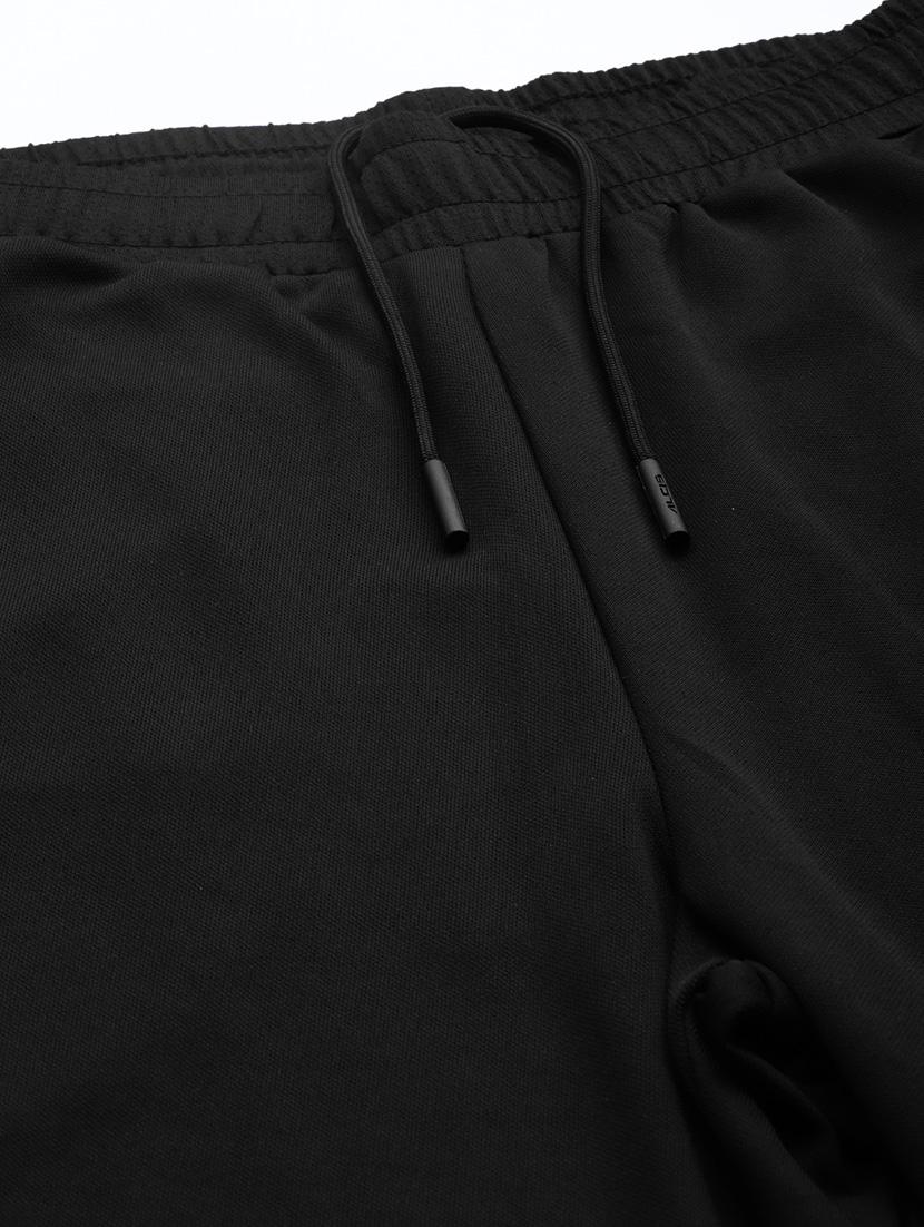 black solid full length track pant - 18334887 - Standard Image - 4