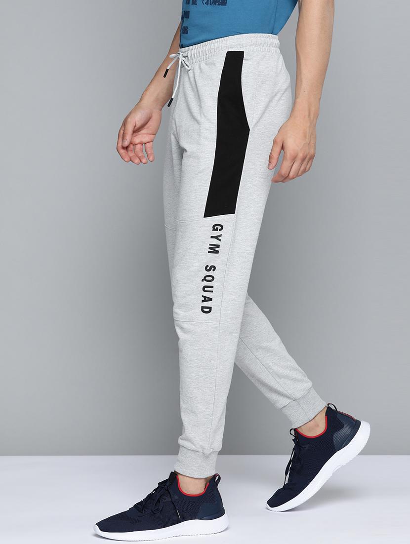 grey solid  full length track pant - 18334888 -  Standard Image - 1