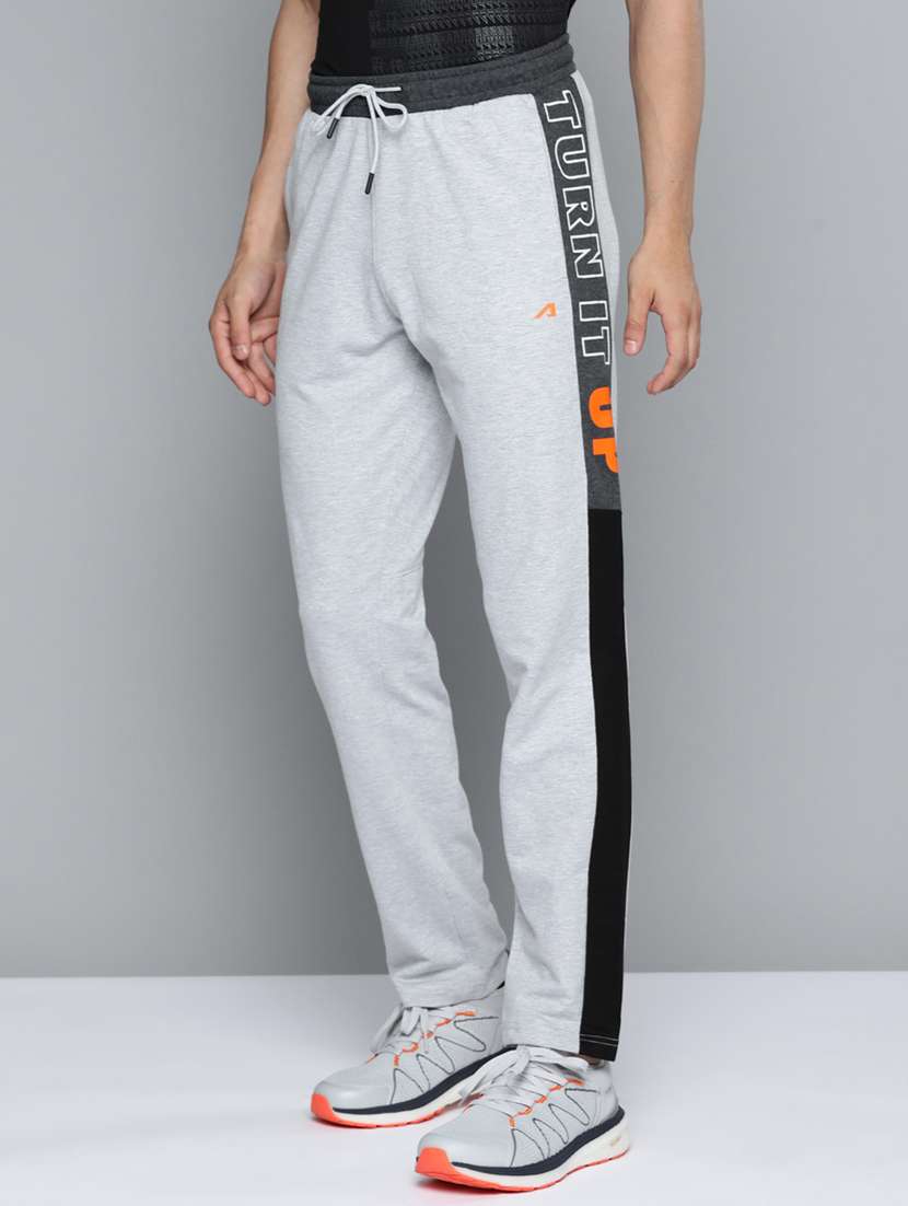 grey side taped full length track pant - 18334890 -  Standard Image - 1