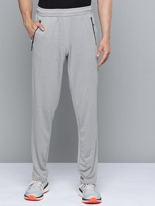 grey solid  full length track pant - 18334893 -  Standard Image - 0