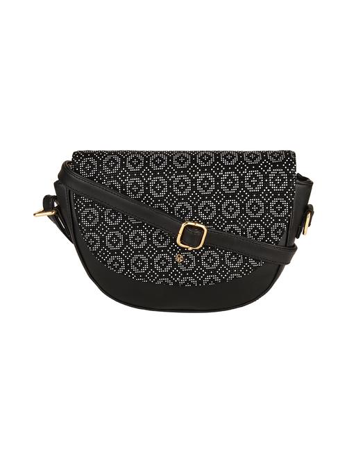 black printed regular sling bag - 18334979 - Standard Image - 0