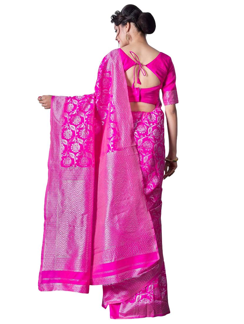 jacquard work banarasi saree with blouse - 18335707 - Standard Image - 1