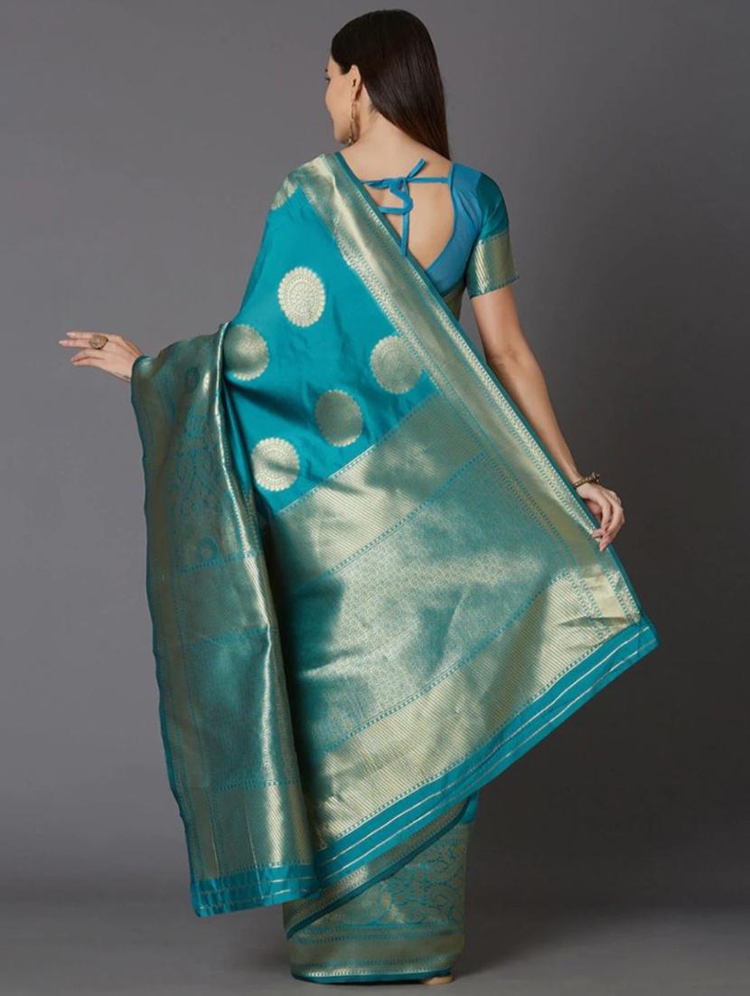 jacquard work banarasi saree with blouse - 18335711 -  Standard Image - 1