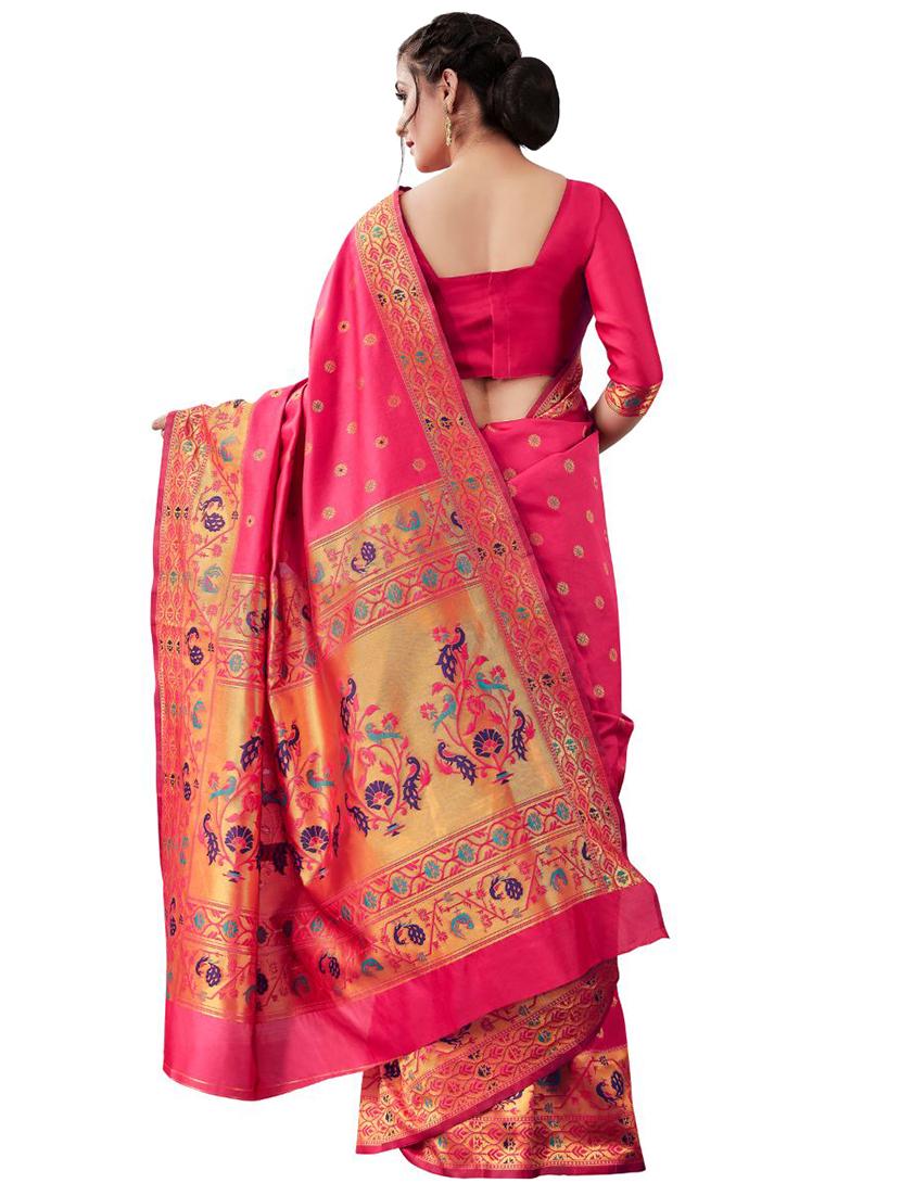 jacquard work banarasi saree with blouse - 18335717 - Standard Image - 1