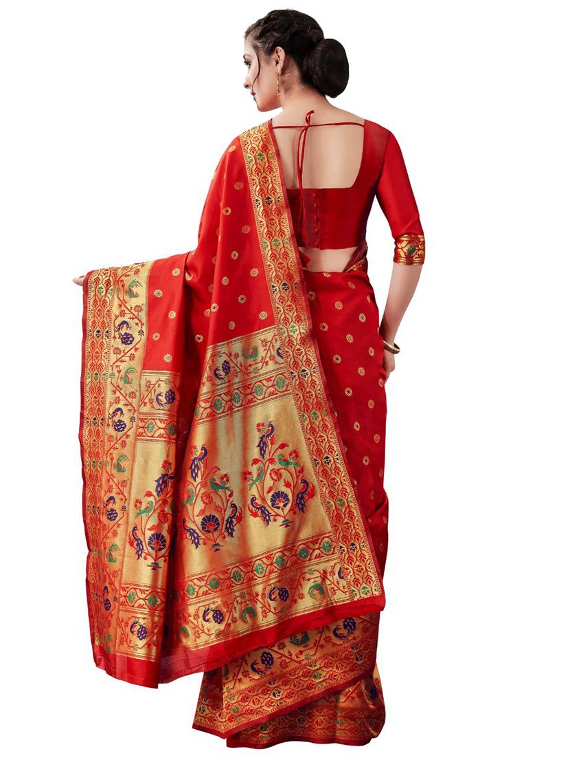 jacquard work banarasi saree with blouse - 18335718 -  Standard Image - 1