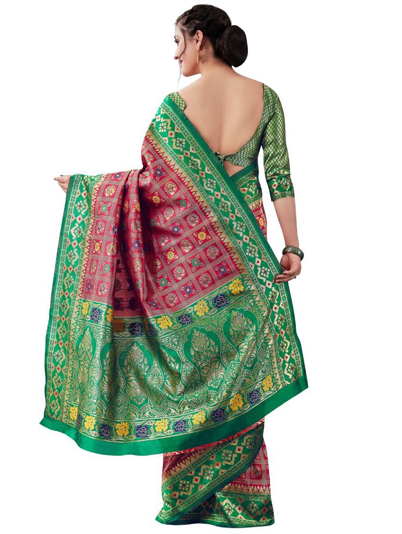 jacquard work banarasi saree with blouse - 18335723 -  Standard Image - 1