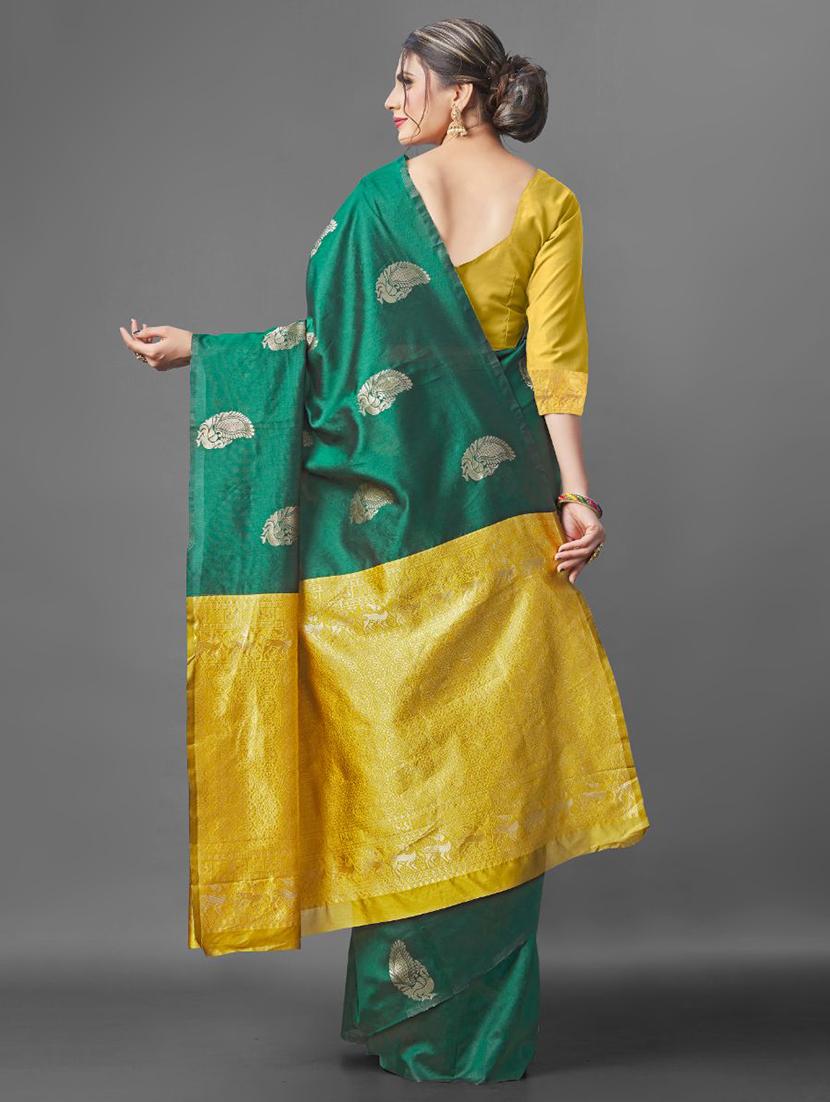 jacquard work banarasi saree with blouse - 18335741 - Standard Image - 1
