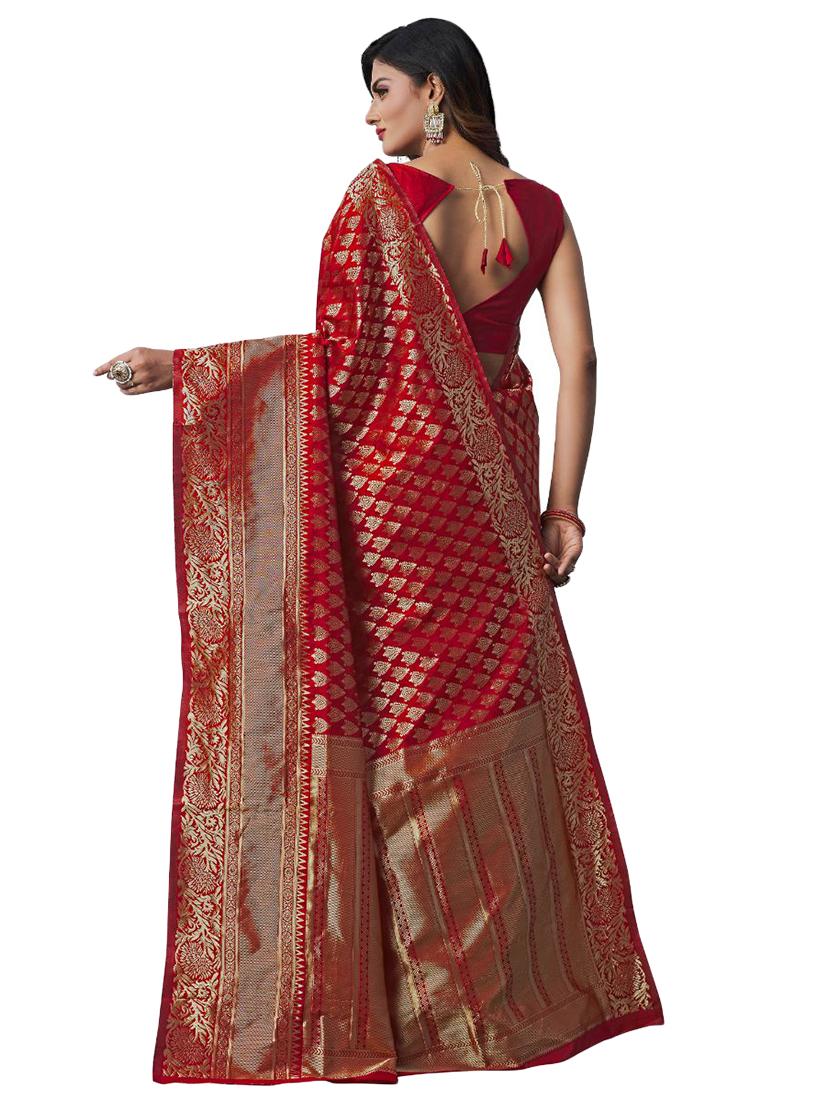 jacquard work banarasi saree with blouse - 18335749 - Standard Image - 1