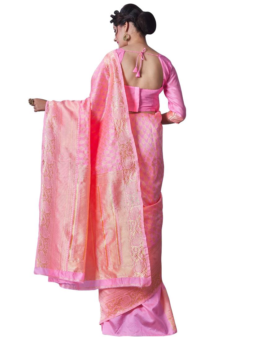jacquard work banarasi saree with blouse - 18335750 - Standard Image - 1