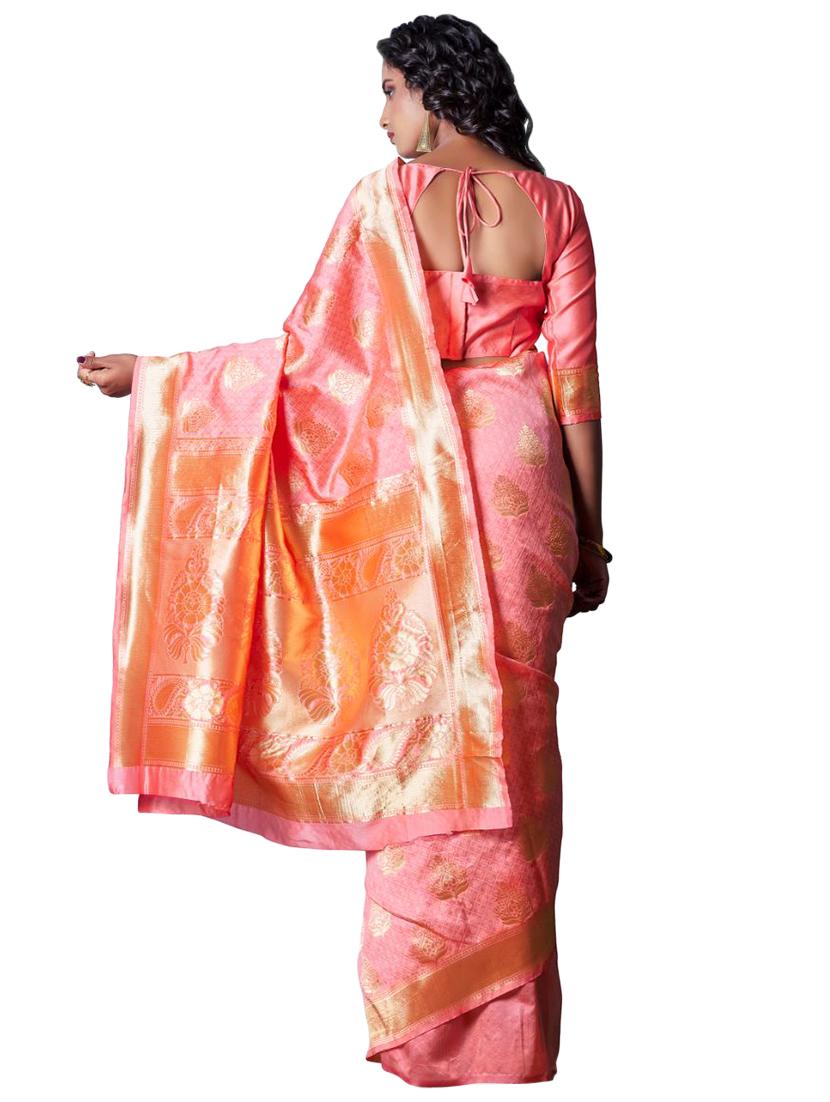 jacquard work banarasi saree with blouse - 18335754 - Standard Image - 1