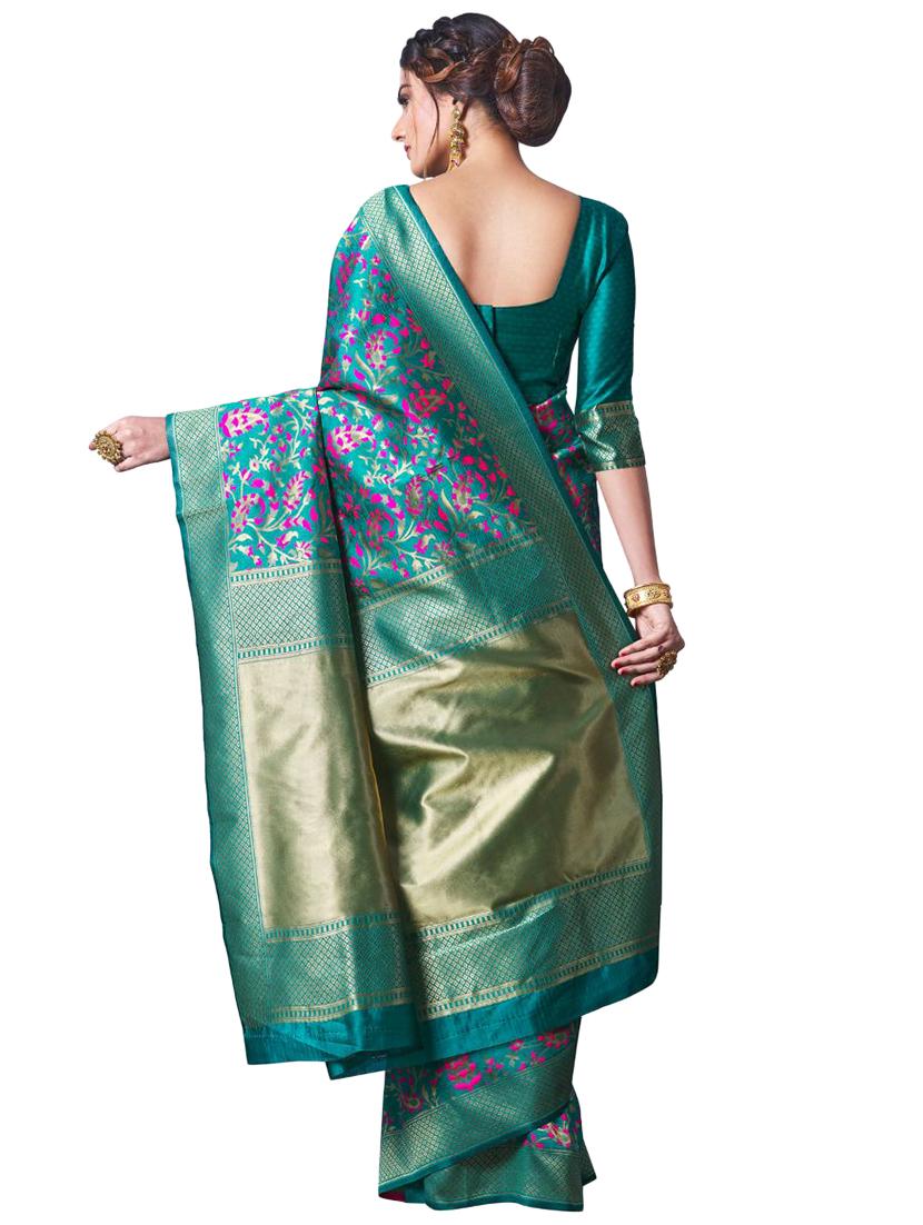 jacquard work banarasi saree with blouse - 18335755 - Standard Image - 1