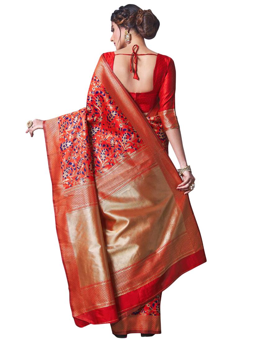 jacquard work banarasi saree with blouse - 18335758 -  Standard Image - 1