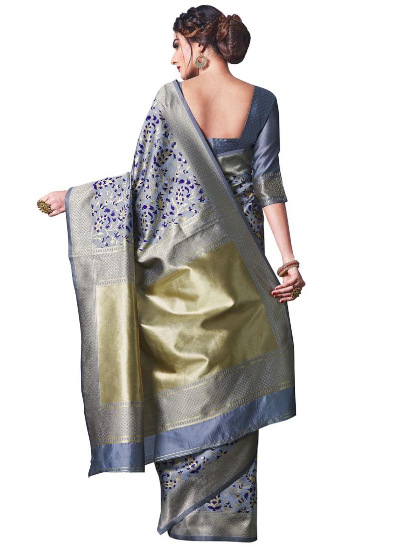 jacquard work banarasi saree with blouse - 18335759 -  Standard Image - 1