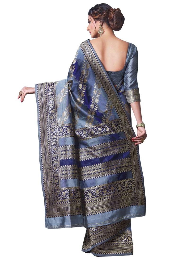jacquard work banarasi saree with blouse - 18335760 -  Standard Image - 1
