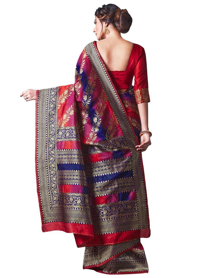 jacquard work banarasi saree with blouse - 18335762 -  Standard Image - 1