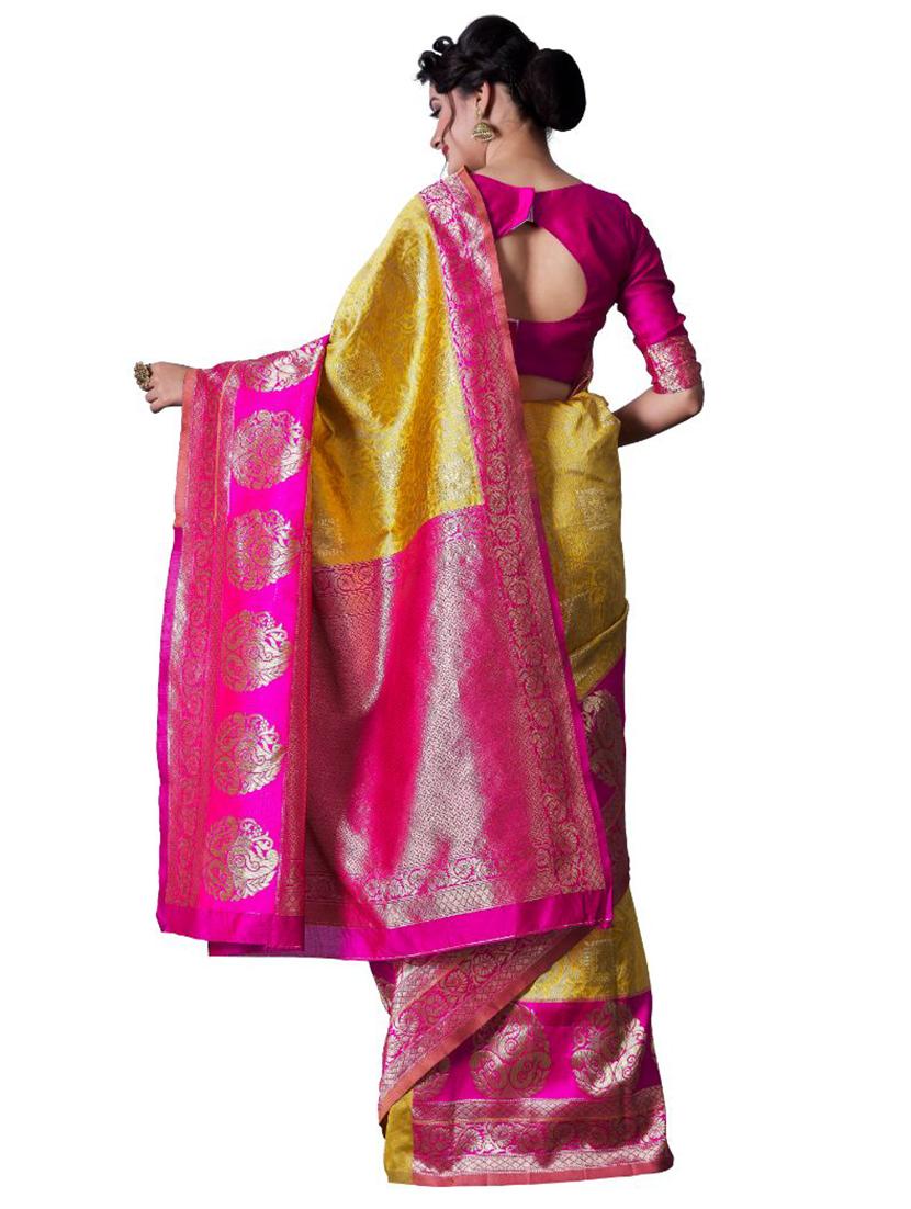 jacquard work banarasi saree with blouse - 18335765 - Standard Image - 1