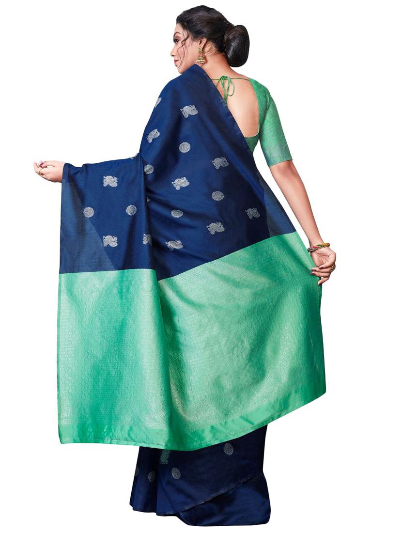 jacquard work banarasi saree with blouse - 18335773 - Standard Image - 1