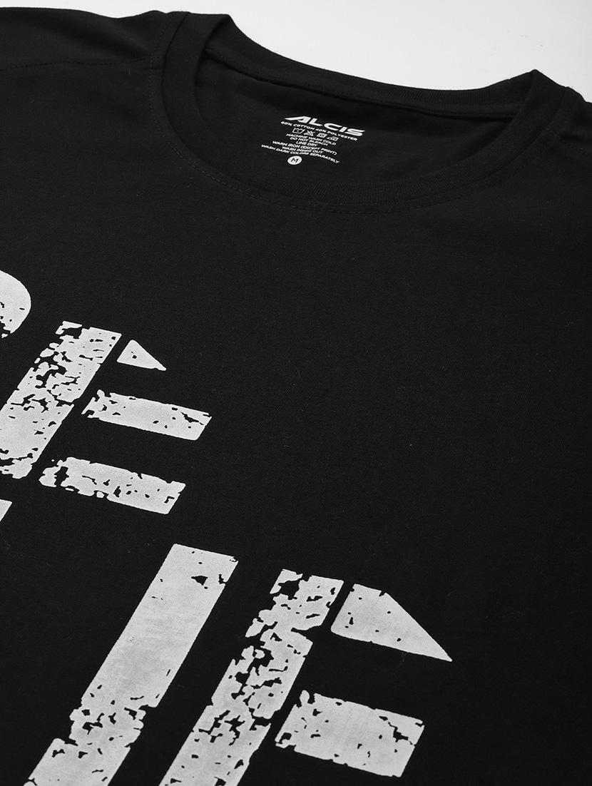 black chest print t-shirt - 18335779 - Standard Image - 4