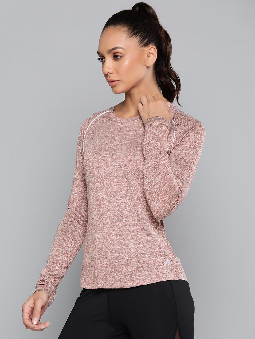 raglan sleeved melange sports tee - 18335781 - Standard Image - 1