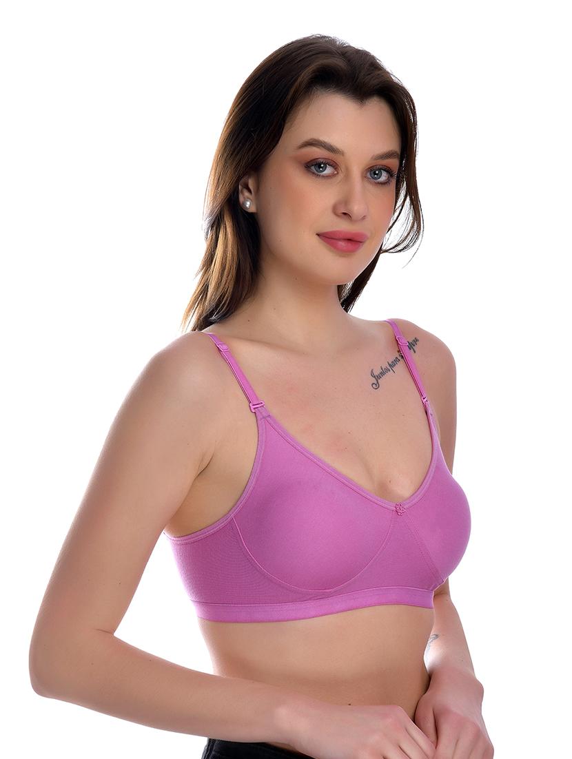 lavender solid regular bra - 18335830 - Standard Image - 1