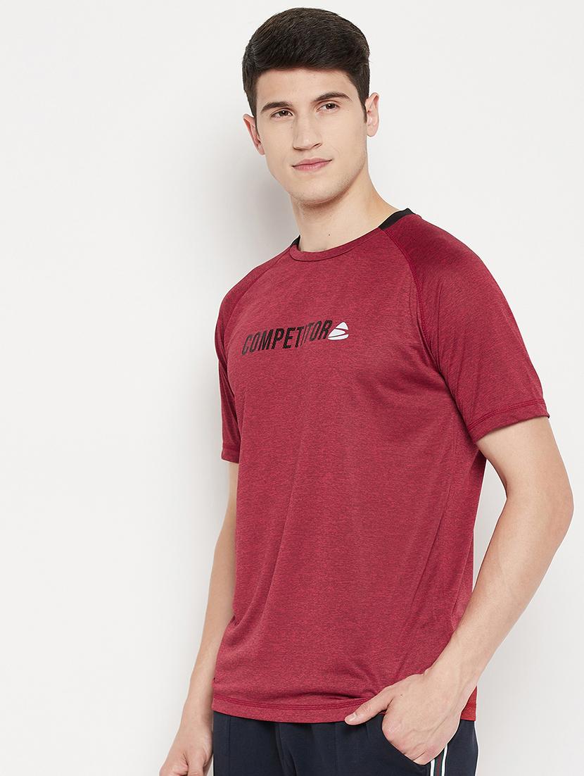 red chest print t-shirt - 18335852 - Standard Image - 1